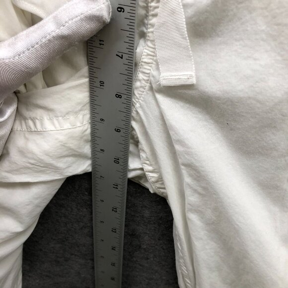 J. Crew Vintage Pajama Set Womens S White Cotton Long Sleeve Lightweight Button - Picture 12 of 14